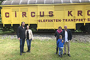 Elefanten-Transportwagen der Bahn auf der Circus Krone Farm in Weßling (©Foto: Martin Schmitz)